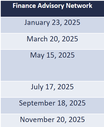 2025 FAN Meeting Schedule